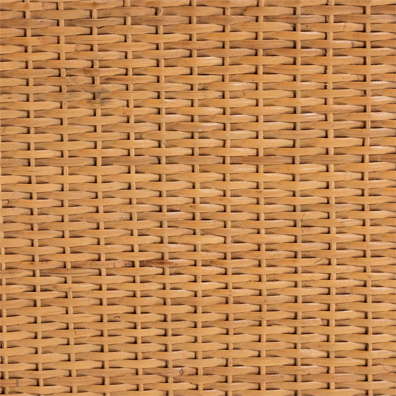 bali & pari Andrea Natural Rattan Console Table - Handwoven Wicker Accent Table