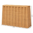 bali & pari Andrea Natural Rattan Console Table - Handwoven Wicker Accent Table