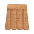 bali & pari Andrea Natural Rattan End Table - Handwoven Wicker Accent Table