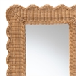 bali & pari Makoto Scalloped Natural Rattan Wall Mirror Wicker Rectangle Frame