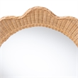 bali & pari Makoto Scalloped Natural Rattan Wall Mirror Wicker Round Frame