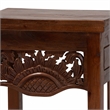 bali & pari Alexandra Handcarved Mahogany Wood Nightstand Accent Table