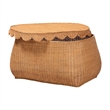 bali & pari Ayleen Natural Rattan Basket Set with Scalloped Lids Storage Boxes