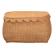 bali & pari Ayleen Natural Rattan Basket with Scalloped Lid Storage Box Large
