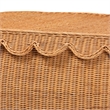 bali & pari Ayleen Natural Rattan Basket with Scalloped Lid Storage Box Large