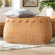 bali & pari Ayleen Natural Rattan Basket with Scalloped Lid Storage Box Large