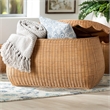 bali & pari Ayleen Natural Rattan Basket with Scalloped Lid Storage Box Large