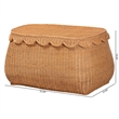 bali & pari Ayleen Natural Rattan Basket with Scalloped Lid Storage Box Large
