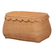 bali & pari Ayleen Natural Rattan Basket with Scalloped Lid Storage Box Large