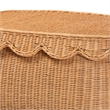 bali & pari Ayleen Natural Rattan Basket with Scalloped Lid Storage Box Medium
