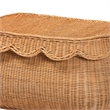 bali & pari Ayleen Natural Rattan Basket with Scalloped Lid Storage Box Small