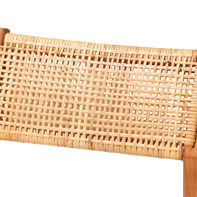 bali & pari Chatura Rattan and Wood 2-Piece Counter Stool Set Counter Height