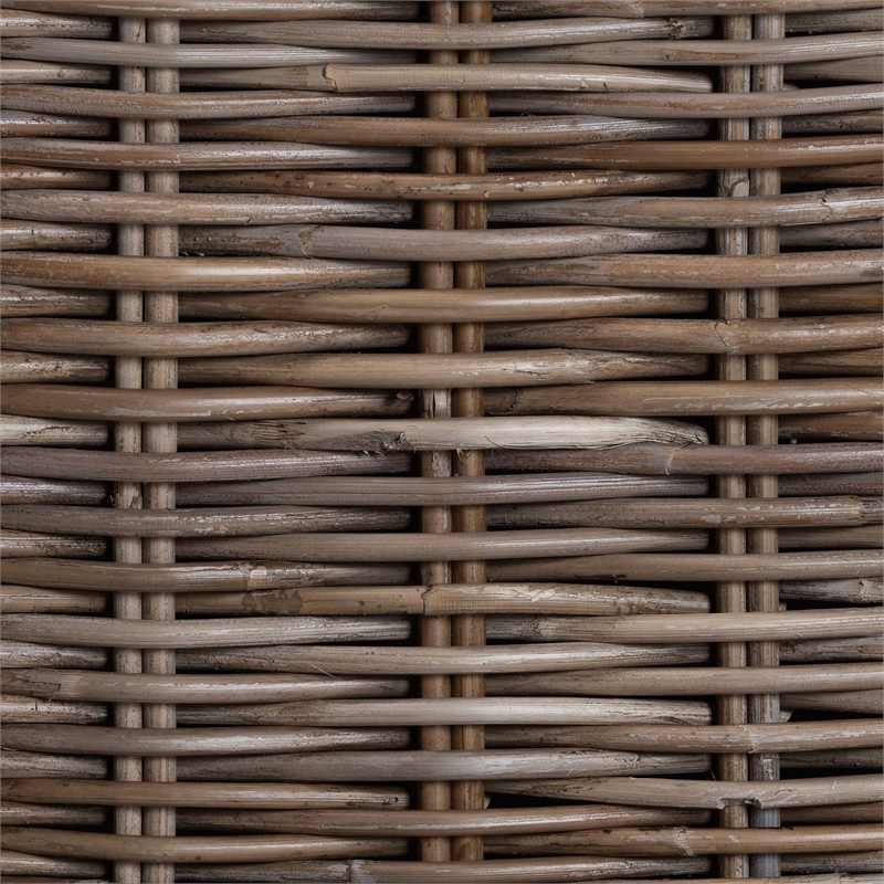 bali & pari Amanda Natural Rattan Armchair Handwoven Wicker Barrel Chair