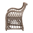 bali & pari Debra Natural Rattan Armchair Handwoven Open-Weave Wicker Armchair