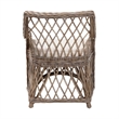 bali & pari Debra Natural Rattan Armchair Handwoven Open-Weave Wicker Armchair