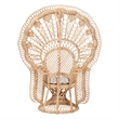 bali & pari Nafisa Natural Rattan Peacock Chair Handwoven Wicker Accent Chair