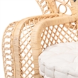 bali & pari Nafisa Natural Rattan Peacock Chair Handwoven Wicker Accent Chair