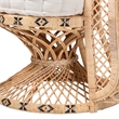 bali & pari Nafisa Natural Rattan Peacock Chair Handwoven Wicker Accent Chair
