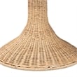 bali & pari Natala Rattan End Table Handwoven Wicker Tulip Accent Table