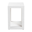 bali & pari Oaklynn Natural Grasscloth End Table Two-Tier Accent Table White