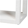 bali & pari Oaklynn Natural Grasscloth End Table Two-Tier Accent Table White