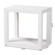 bali & pari Oaklynn Natural Grasscloth End Table Two-Tier Accent Table White