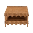 bali & pari Oteria Natural Rattan Coffee Table Handwoven Wicker Cocktail Table