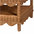 bali & pari Oteria Natural Rattan Coffee Table Handwoven Wicker Cocktail Table