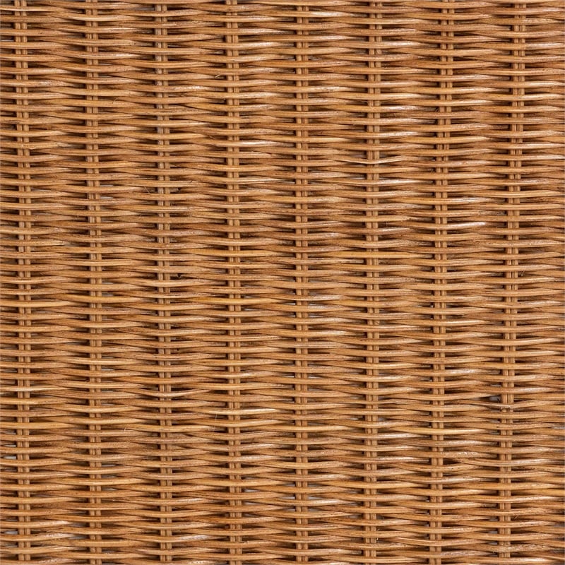 bali & pari Oteria Natural Rattan Coffee Table Handwoven Wicker Cocktail Table