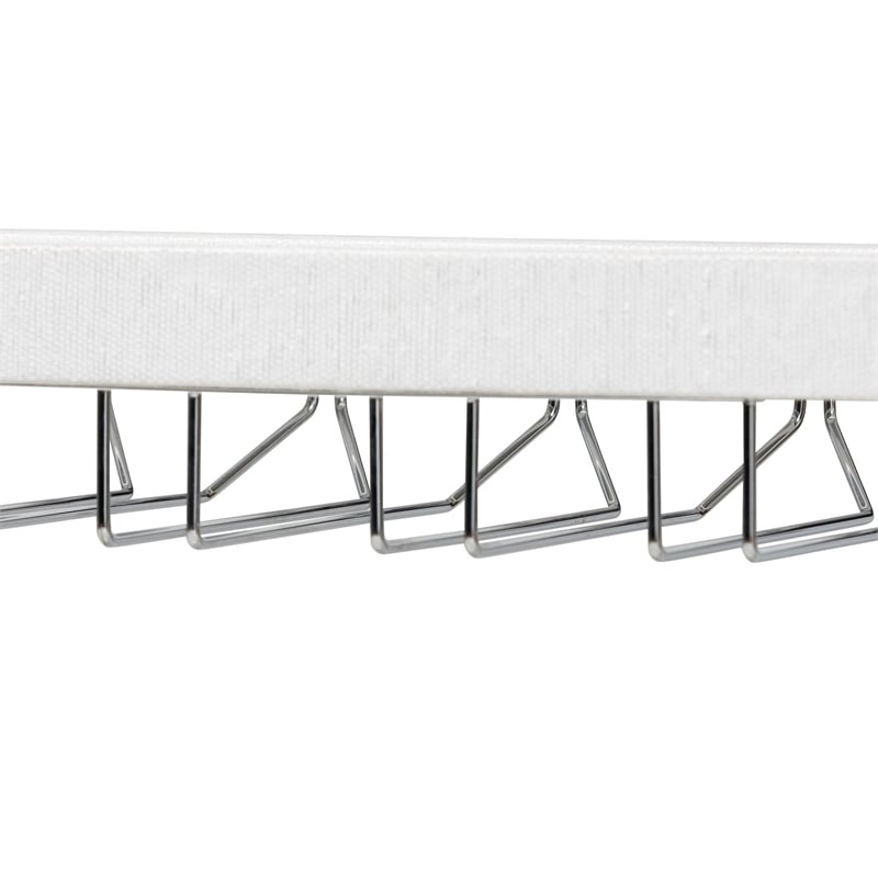 bali & pari Oaklynn Natural Grasscloth Wine Rack Two-Tier Bar Table White
