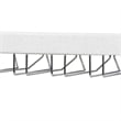 bali & pari Oaklynn Natural Grasscloth Wine Rack Two-Tier Bar Table White