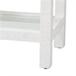 bali & pari Oaklynn Natural Grasscloth Wine Rack Two-Tier Bar Table White