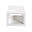 bali & pari Oaklynn Grasscloth Coffee Table Two-Tier Cocktail Table White