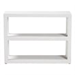 bali & pari Oaklynn Natural Grasscloth Bookshelf Two-Tier Display Piece White