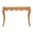 bali & pari Deborah Natural Rattan Console Table Handwoven Wicker Accent Table