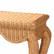 bali & pari Deborah Natural Rattan Console Table Handwoven Wicker Accent Table