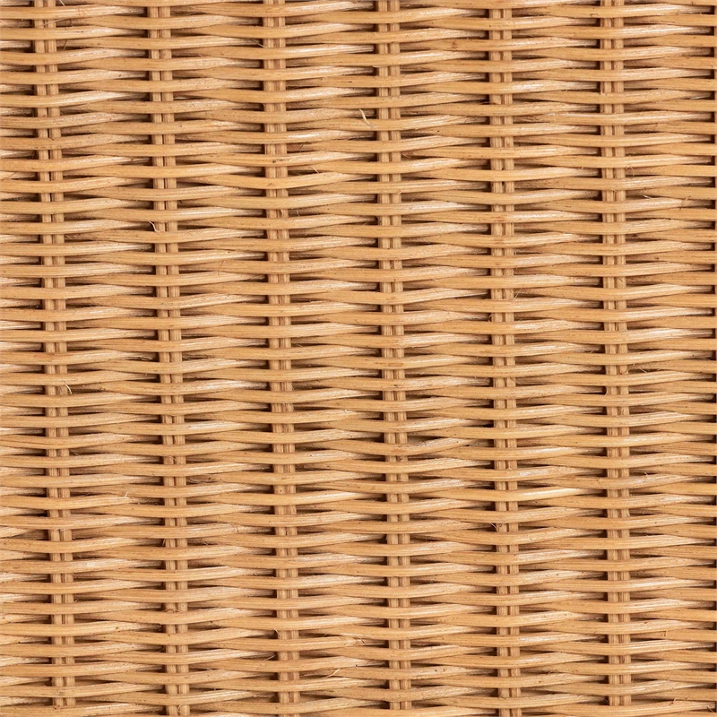 bali & pari Deborah Natural Rattan Console Table Handwoven Wicker Accent Table