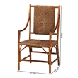 bali & pari Ramos Marbled Tortoise Natural Rattan and Seagrass Armchair