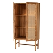 bali & pari Augusto Teak Wood Cabinet 2-Door Storage Organizer