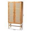 bali & pari Augusto Teak Wood Cabinet 2-Door Storage Organizer