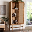 bali & pari Augusto Teak Wood Cabinet 2-Door Storage Organizer