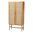 bali & pari Augusto Teak Wood Cabinet 2-Door Storage Organizer