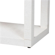 bali & pari Oaklynn Grasscloth Console Table Two-Tier Entryway Table White