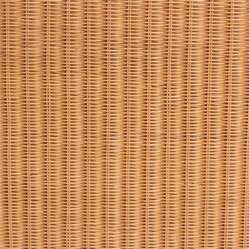 bali & pari Deborah Natural Rattan Coffee Table Handwoven Wicker Accent Table