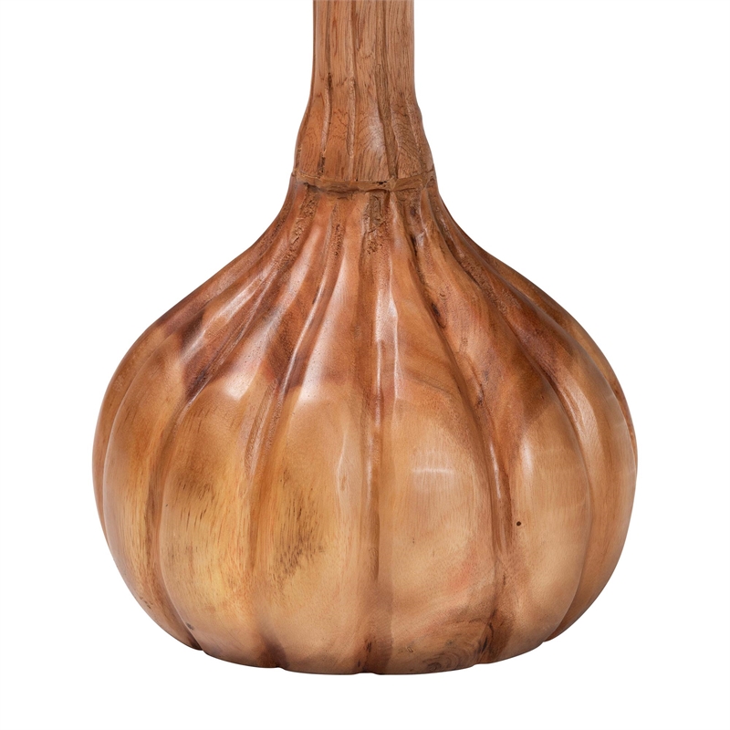 bali & pari Usama End Table with Marble Stone Top Sculpted Pedestal Side Table