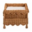 bali & pari Papina Natural Rattan Pet Bed with Scalloped Sides