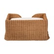 bali & pari Belita Natural Rattan Pet Bed with Scalloped Base