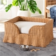 bali & pari Belita Natural Rattan Pet Bed with Scalloped Base