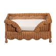 bali & pari Papina Natural Rattan Pet Bed with Scalloped Sides