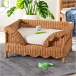 bali & pari Papina Natural Rattan Pet Bed with Scalloped Sides